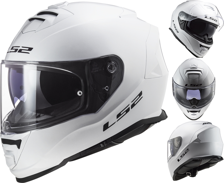 CASCO MOTO LS2 INTEGRAL FF800 STORM II BLANCO SOLIDO 22-06 L